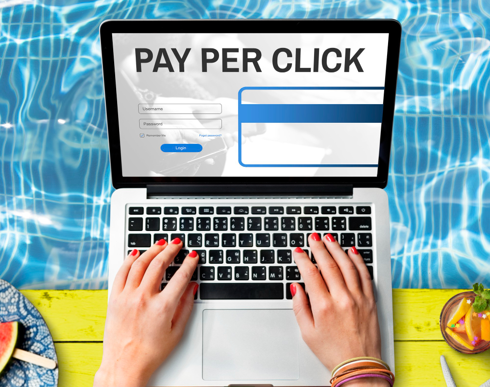 pay-per-click advertising website payment graphic concept